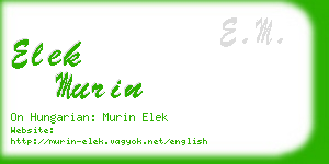 elek murin business card